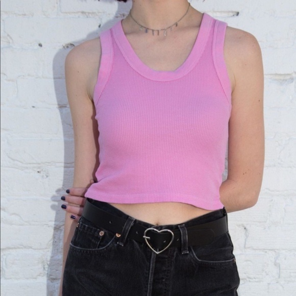 Brandy Melville bubblegum pink Connor tank